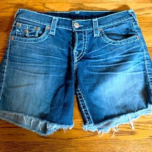 True religion cut off Jean shorts!